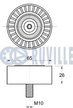 Ruville 542760 - Galoppino/Guidacinghia, Cinghia Poly-V www.autoricambit.com