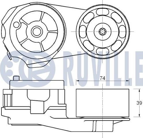 Ruville 542704 - Tendicinghia, Cinghia Poly-V www.autoricambit.com