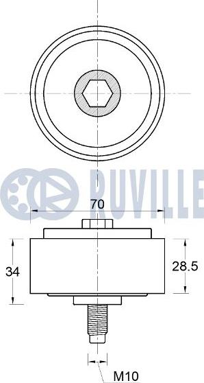 Ruville 542711 - Galoppino/Guidacinghia, Cinghia Poly-V www.autoricambit.com