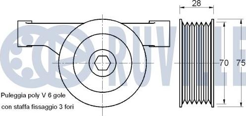 Ruville 542717 - Galoppino/Guidacinghia, Cinghia Poly-V www.autoricambit.com