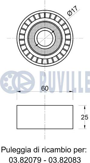 Ruville 542789 - Galoppino/Guidacinghia, Cinghia dentata www.autoricambit.com