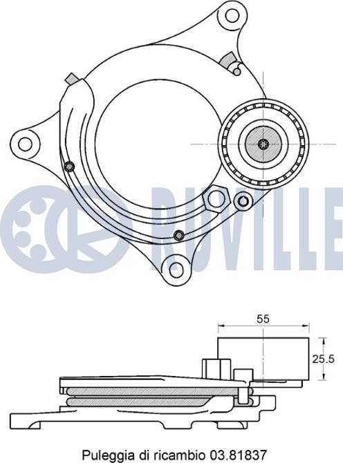 Ruville 542777 - Tendicinghia, Cinghia Poly-V www.autoricambit.com