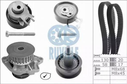 Ruville 55456721 - Pompa acqua + Kit cinghie dentate www.autoricambit.com