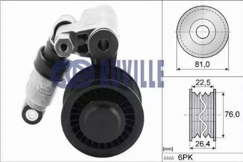 Ruville 55483 - Tendicinghia, Cinghia Poly-V www.autoricambit.com