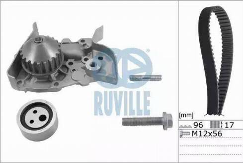 Ruville 55622701 - Pompa acqua + Kit cinghie dentate www.autoricambit.com