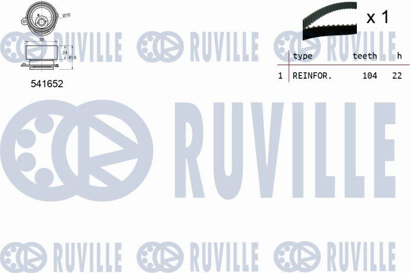 Ruville 550409 - Kit cinghie dentate www.autoricambit.com