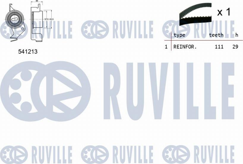 Ruville 550402 - Kit cinghie dentate www.autoricambit.com