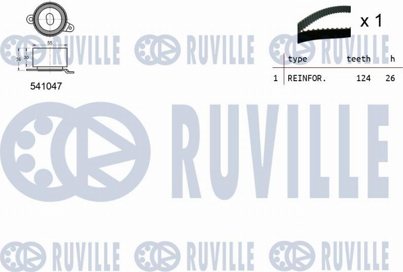 Ruville 550414 - Kit cinghie dentate www.autoricambit.com