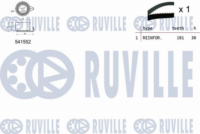 Ruville 550428 - Kit cinghie dentate www.autoricambit.com