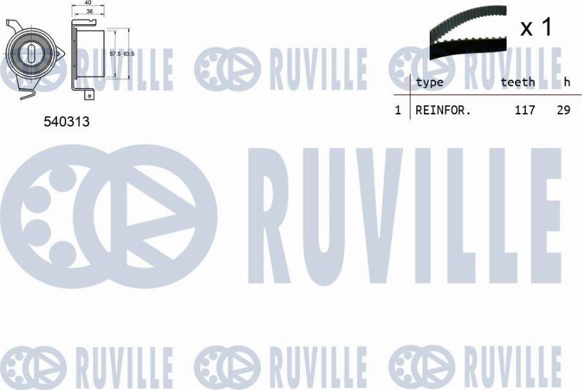 Ruville 550473 - Kit cinghie dentate www.autoricambit.com