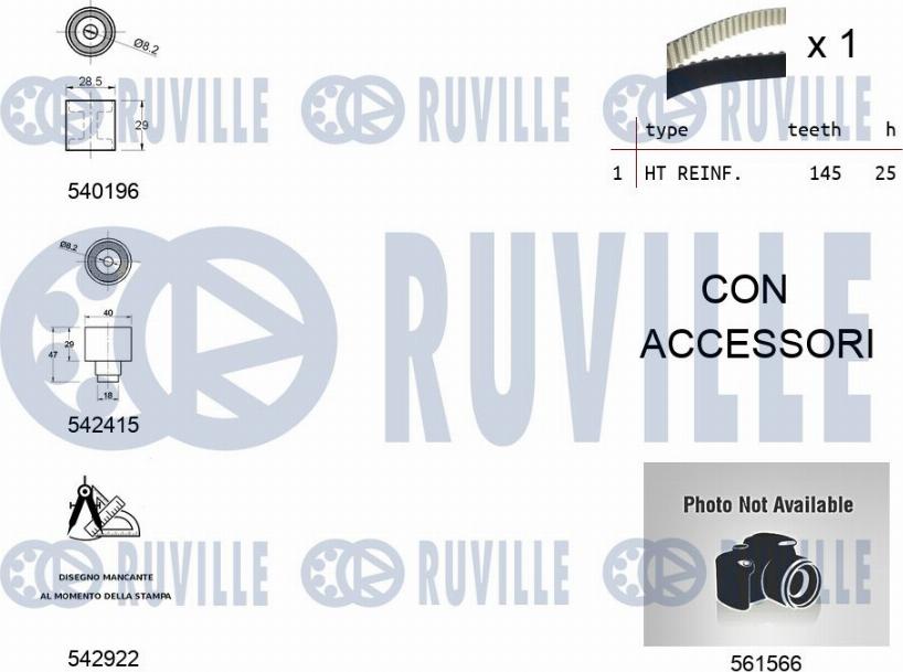 Ruville 5505061 - Pompa acqua + Kit cinghie dentate www.autoricambit.com