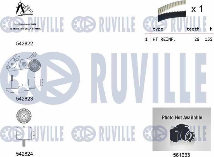 Ruville 5505021 - Pompa acqua + Kit cinghie dentate www.autoricambit.com