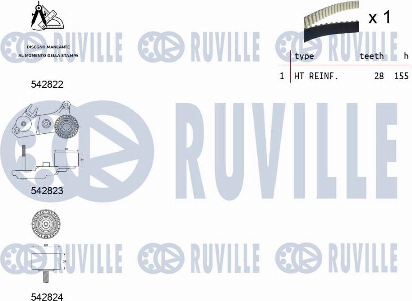 Ruville 550502 - Kit cinghie dentate www.autoricambit.com