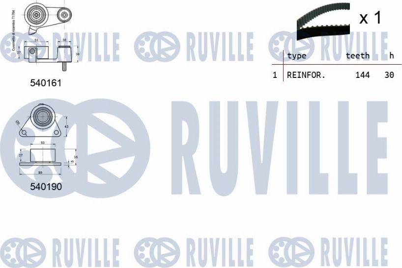 Ruville 550091 - Kit cinghie dentate www.autoricambit.com