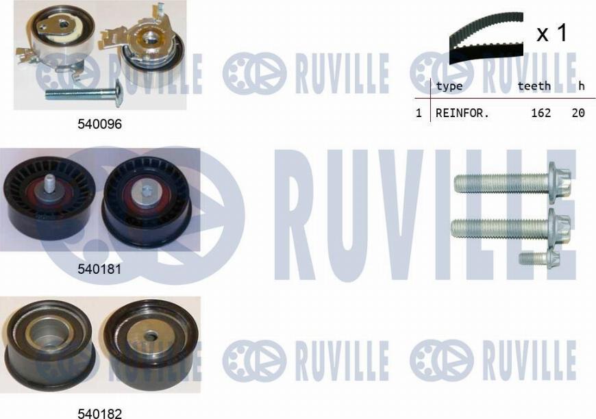 Ruville 550040 - Kit cinghie dentate www.autoricambit.com