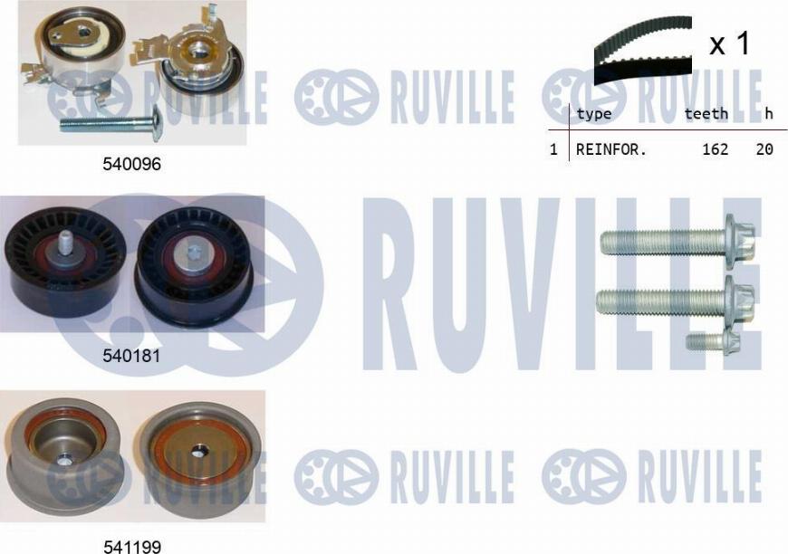 Ruville 550041 - Kit cinghie dentate www.autoricambit.com