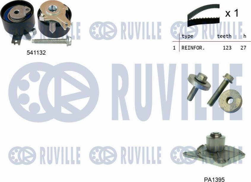 Ruville 5500552 - Pompa acqua + Kit cinghie dentate www.autoricambit.com