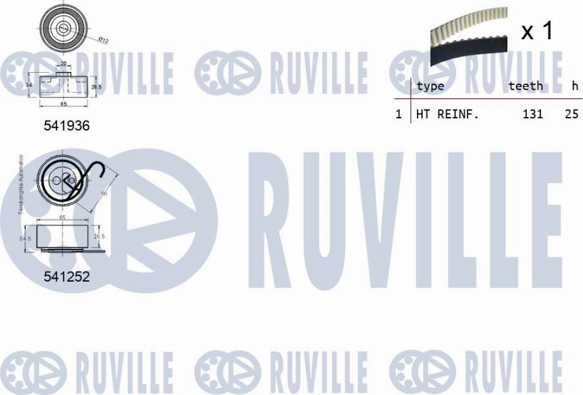 Ruville 550062 - Kit cinghie dentate www.autoricambit.com