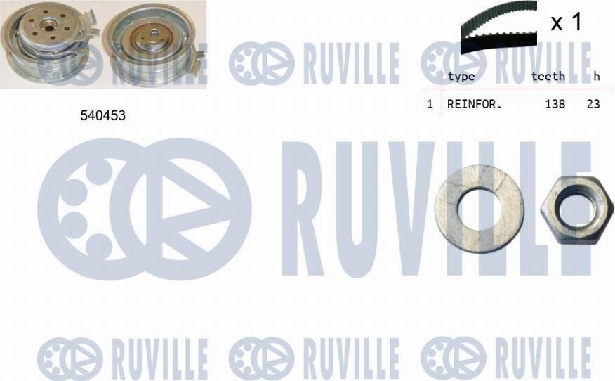 Ruville 550013 - Kit cinghie dentate www.autoricambit.com