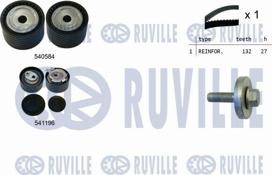 Ruville 550109 - Kit cinghie dentate www.autoricambit.com