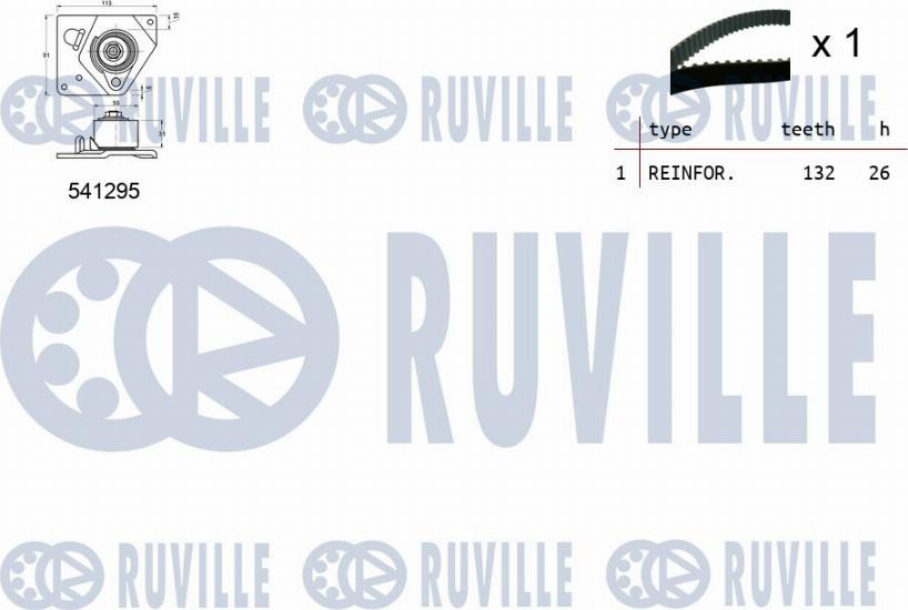 Ruville 550113 - Kit cinghie dentate www.autoricambit.com