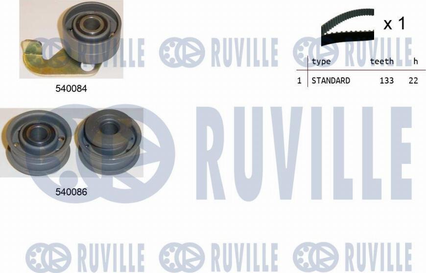 Ruville 550175 - Kit cinghie dentate www.autoricambit.com