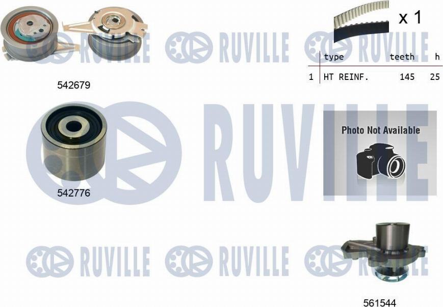 Ruville 5503911 - Pompa acqua + Kit cinghie dentate www.autoricambit.com