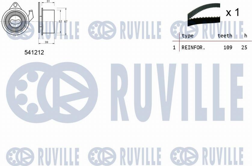 Ruville 550341 - Kit cinghie dentate www.autoricambit.com