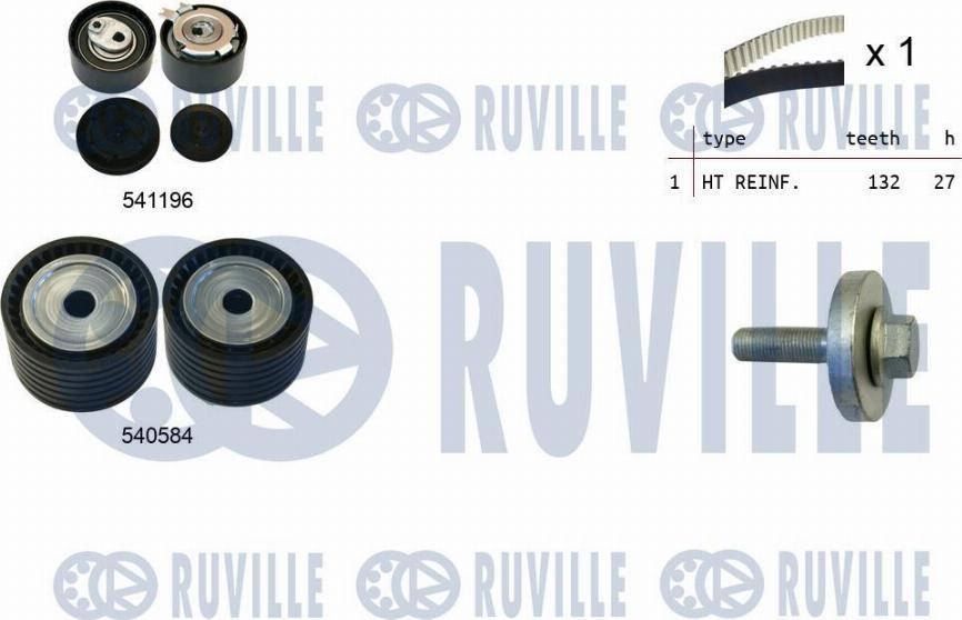 Ruville 550357 - Kit cinghie dentate www.autoricambit.com