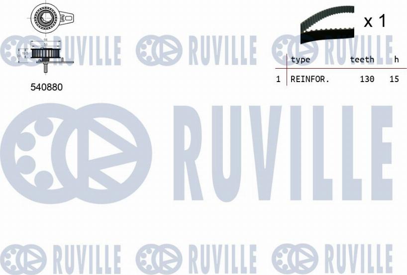 Ruville 550309 - Kit cinghie dentate www.autoricambit.com