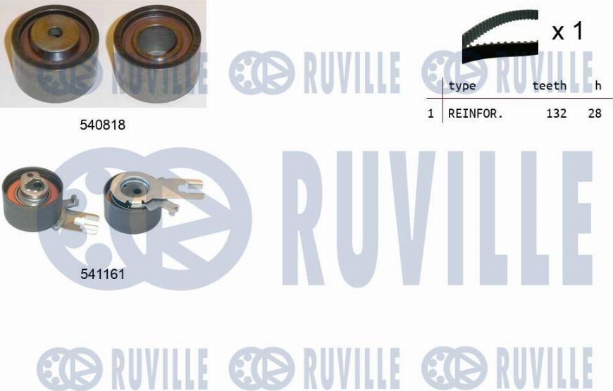 Ruville 550326 - Kit cinghie dentate www.autoricambit.com