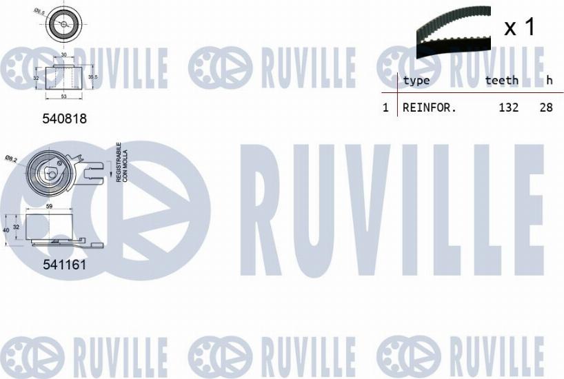 Ruville 550326 - Kit cinghie dentate www.autoricambit.com