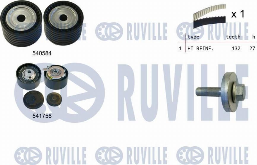 Ruville 550298 - Kit cinghie dentate www.autoricambit.com