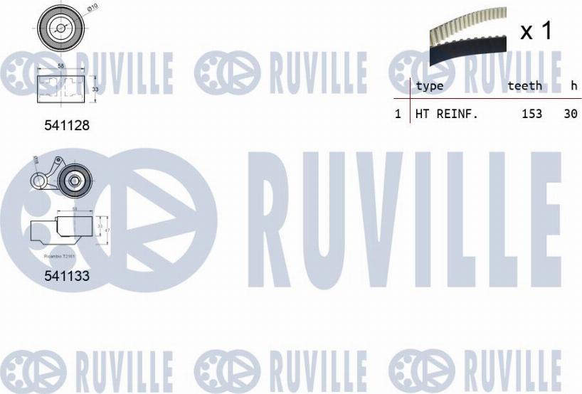 Ruville 550288 - Kit cinghie dentate www.autoricambit.com