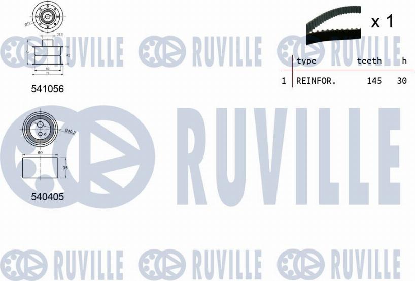 Ruville 550274 - Kit cinghie dentate www.autoricambit.com