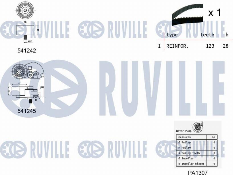 Ruville 5502751 - Pompa acqua + Kit cinghie dentate www.autoricambit.com