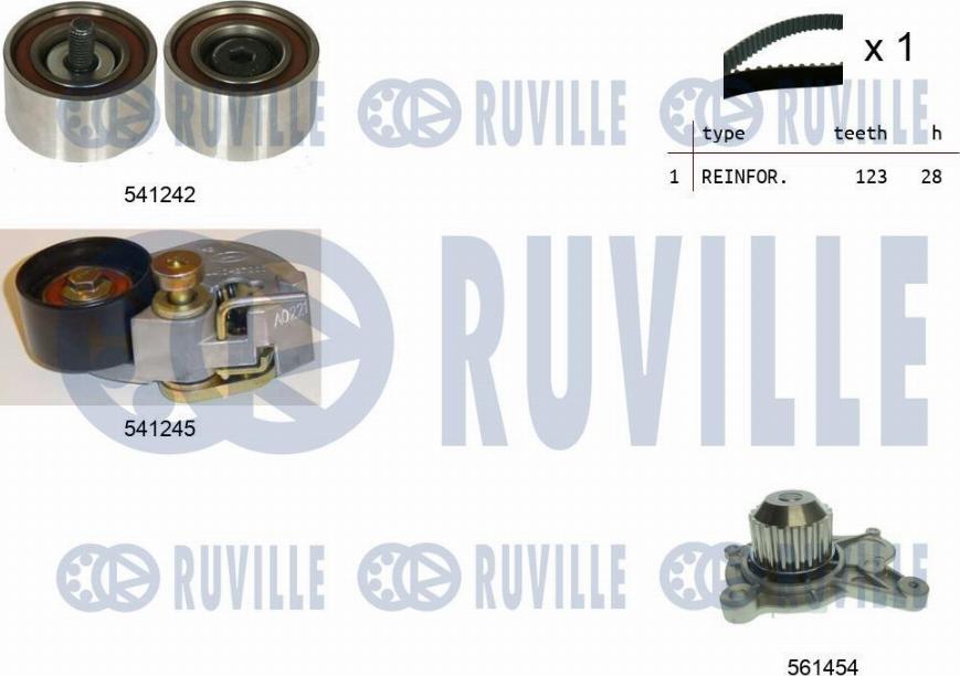 Ruville 5502752 - Pompa acqua + Kit cinghie dentate www.autoricambit.com