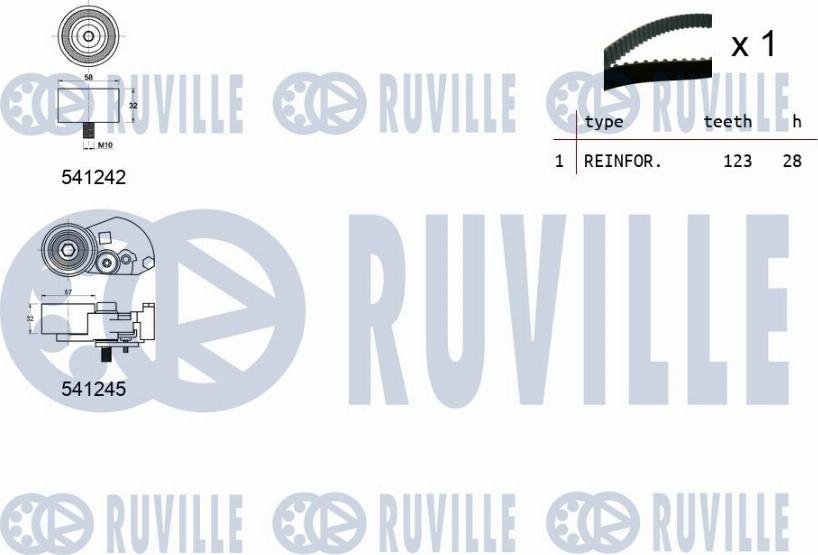 Ruville 550275 - Kit cinghie dentate www.autoricambit.com