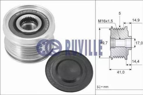 Ruville 55169 - Puleggia cinghia, Alternatore www.autoricambit.com