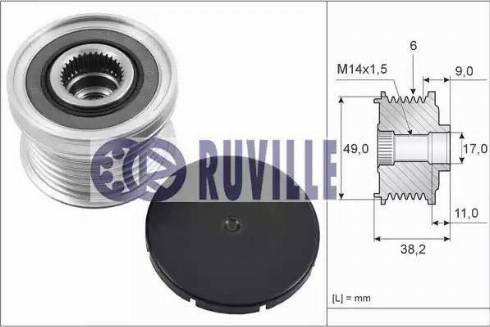 Ruville 55269 - Puleggia cinghia, Alternatore www.autoricambit.com