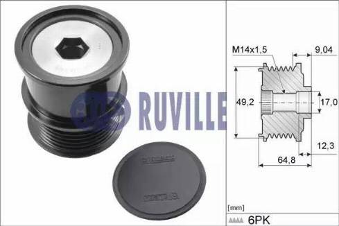 Ruville 55267 - Puleggia cinghia, Alternatore www.autoricambit.com