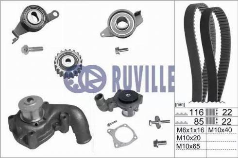 Ruville 55214702 - Pompa acqua + Kit cinghie dentate www.autoricambit.com