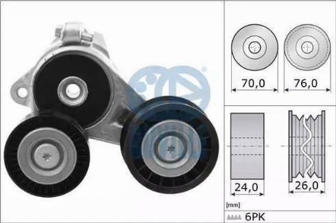 Ruville 55274 - Tendicinghia, Cinghia Poly-V www.autoricambit.com