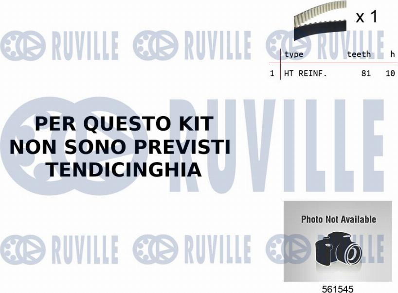 Ruville 55B0041 - Pompa acqua + Kit cinghie dentate www.autoricambit.com