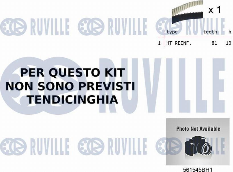 Ruville 55B0043 - Pompa acqua + Kit cinghie dentate www.autoricambit.com