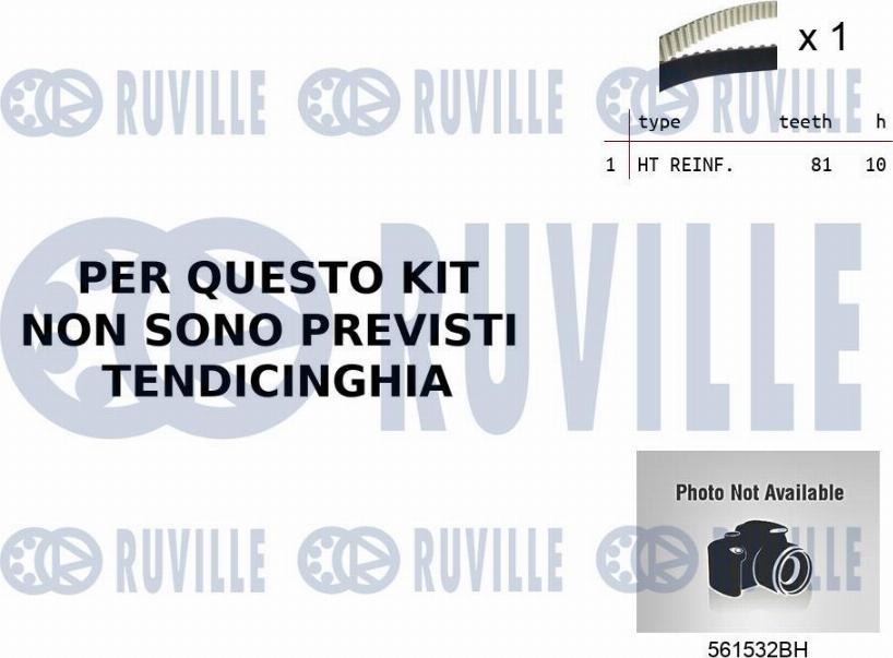 Ruville 55B0042 - Pompa acqua + Kit cinghie dentate www.autoricambit.com