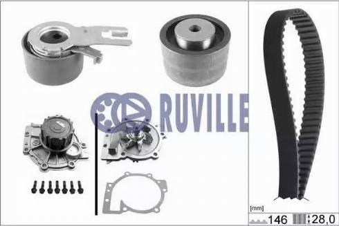 Ruville 56521701 - Pompa acqua + Kit cinghie dentate www.autoricambit.com