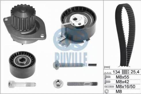 Ruville 56638701 - Pompa acqua + Kit cinghie dentate www.autoricambit.com