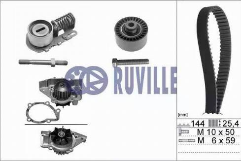 Ruville 56623701 - Pompa acqua + Kit cinghie dentate www.autoricambit.com