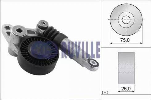 Ruville 56358 - Tendicinghia, Cinghia Poly-V www.autoricambit.com